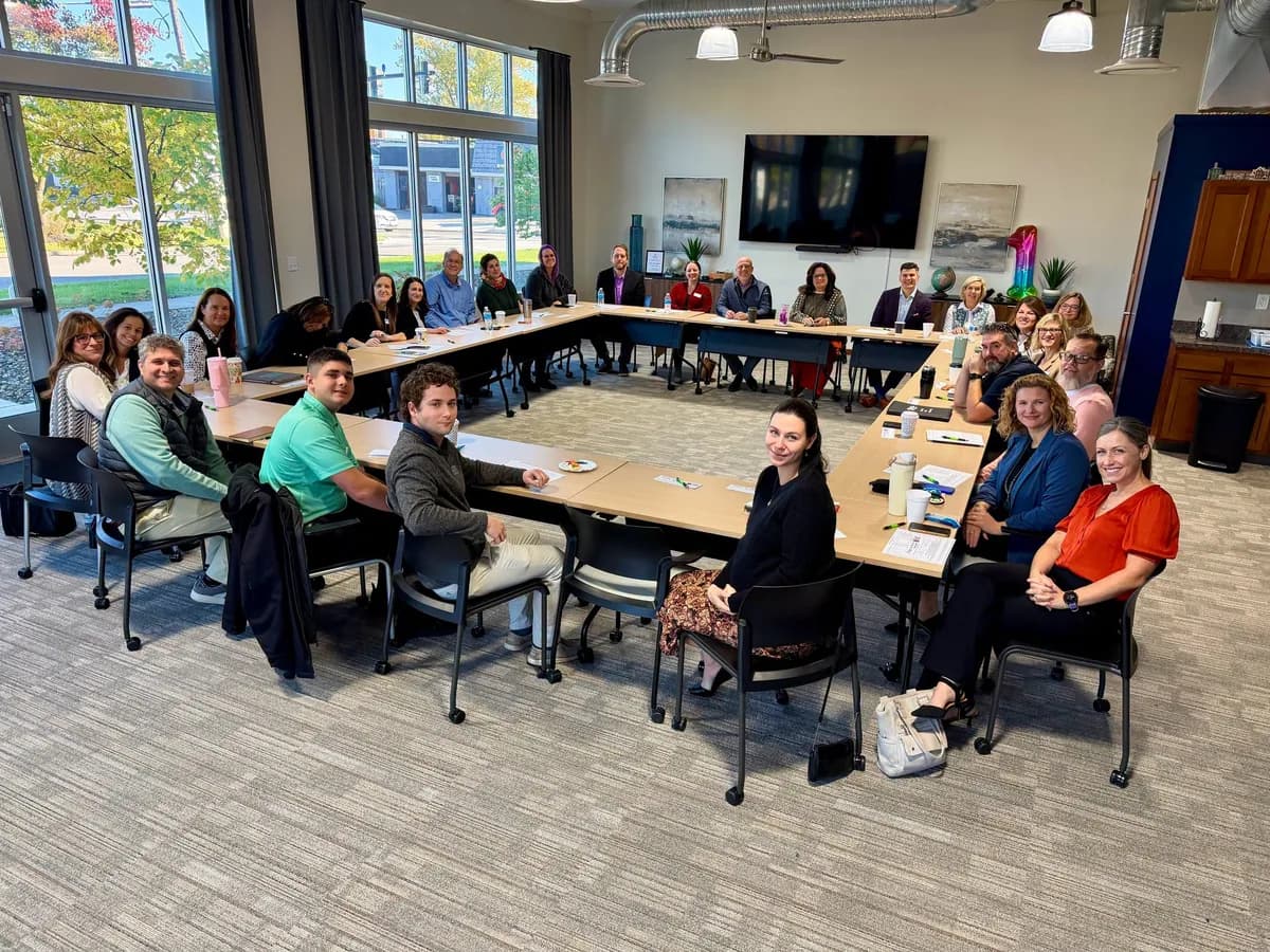 Chamber members at a community event, Greater Medina Chamber of Commerce, Medina Ohio