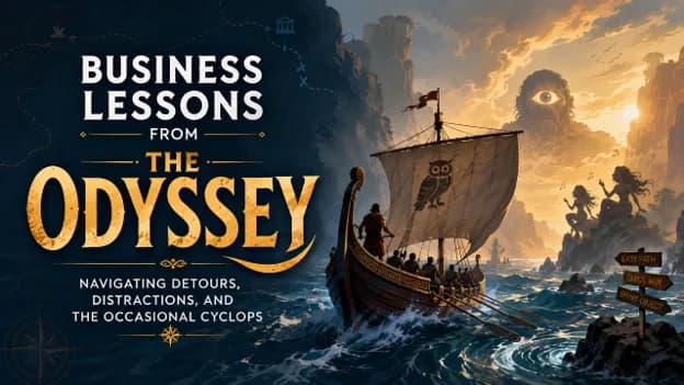 Business Lessons from The Odyssey: Navigating Detours, Distractions, and the Occasional Cyclops, Greater Medina Chamber of Commerce blog post